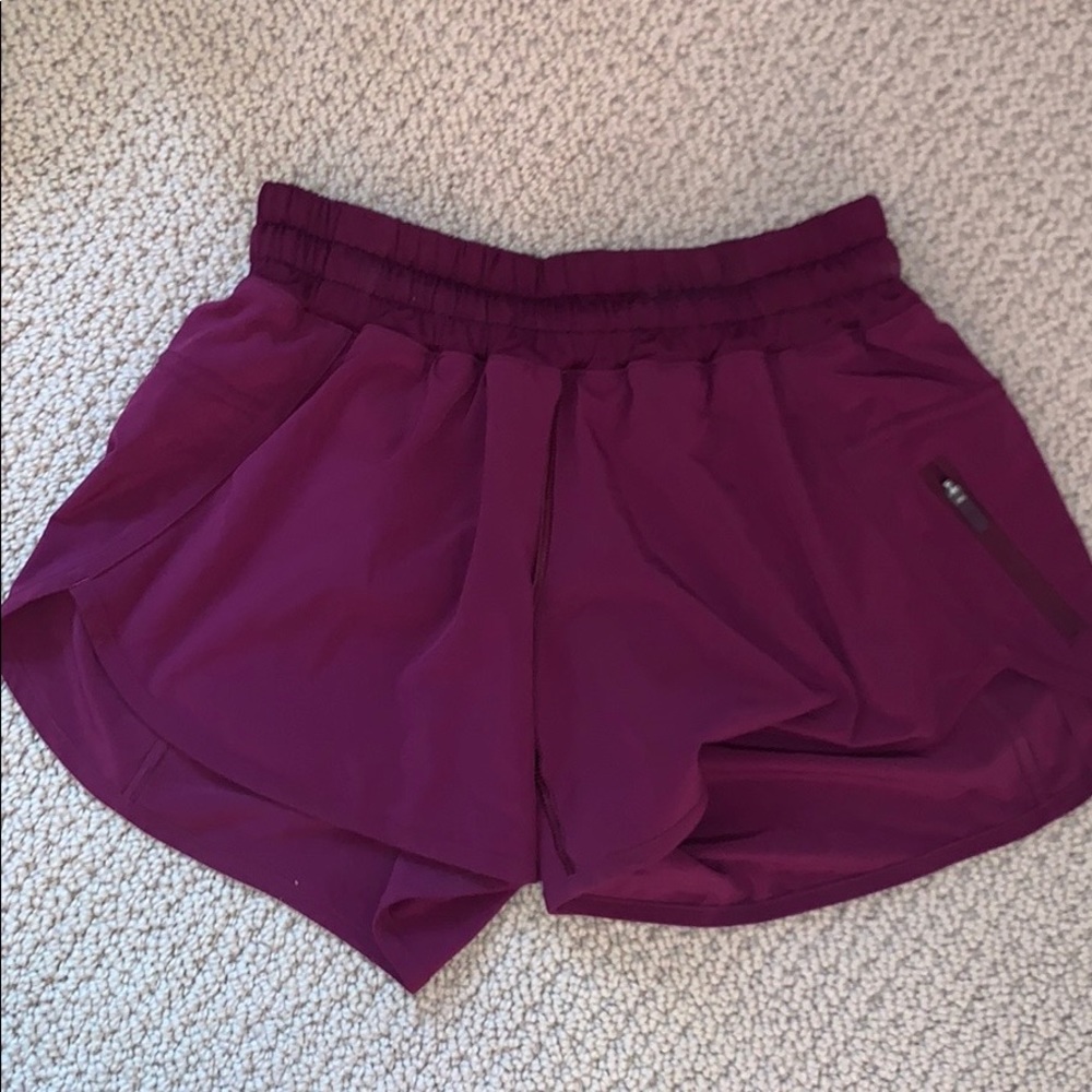 Lululemon 4” maroon shorts!